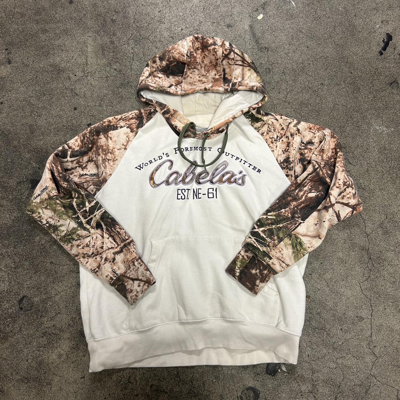 Cabelas white camo hoodie sale