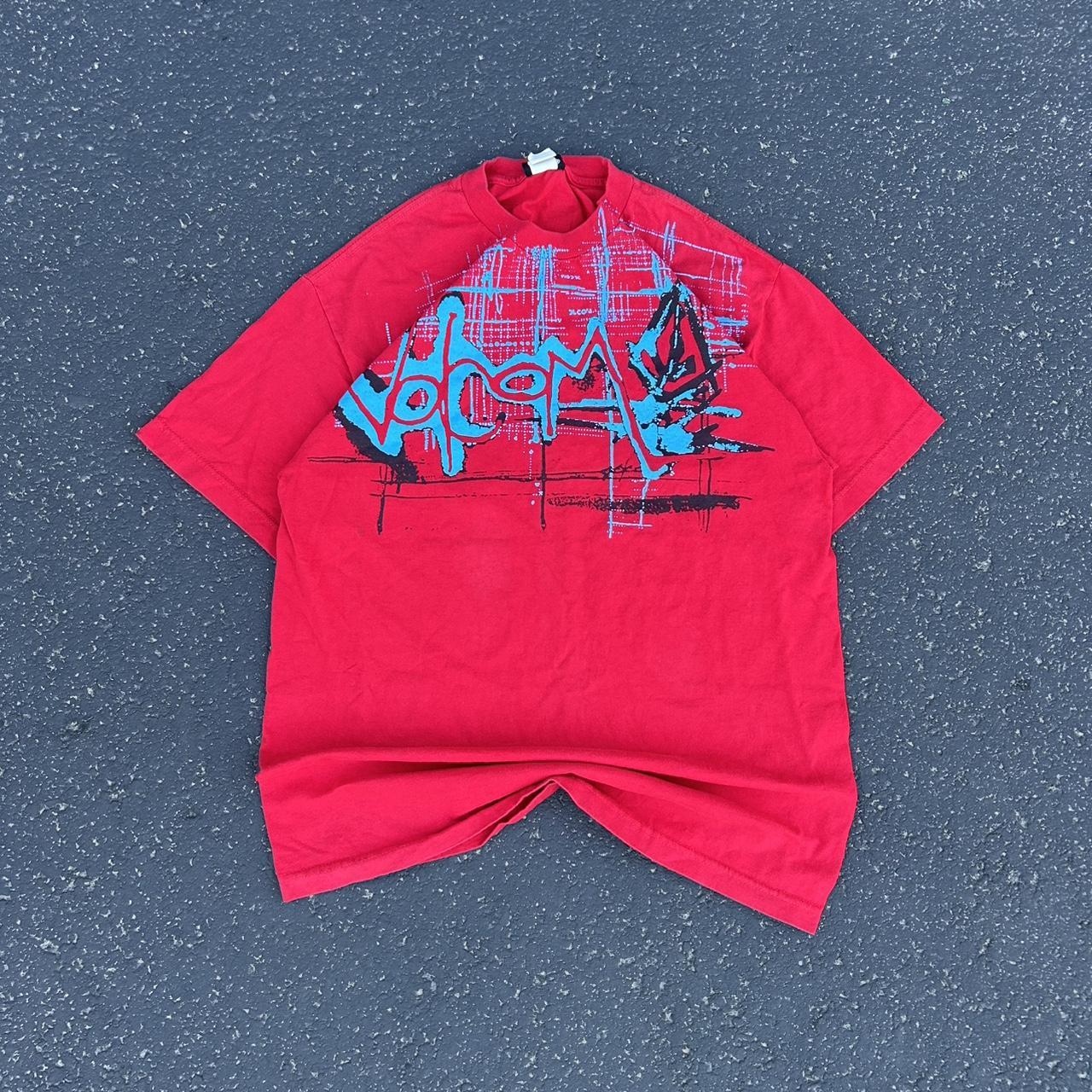 Volcom Men's T-shirt - Red - L – Volcom red and b… - image 1