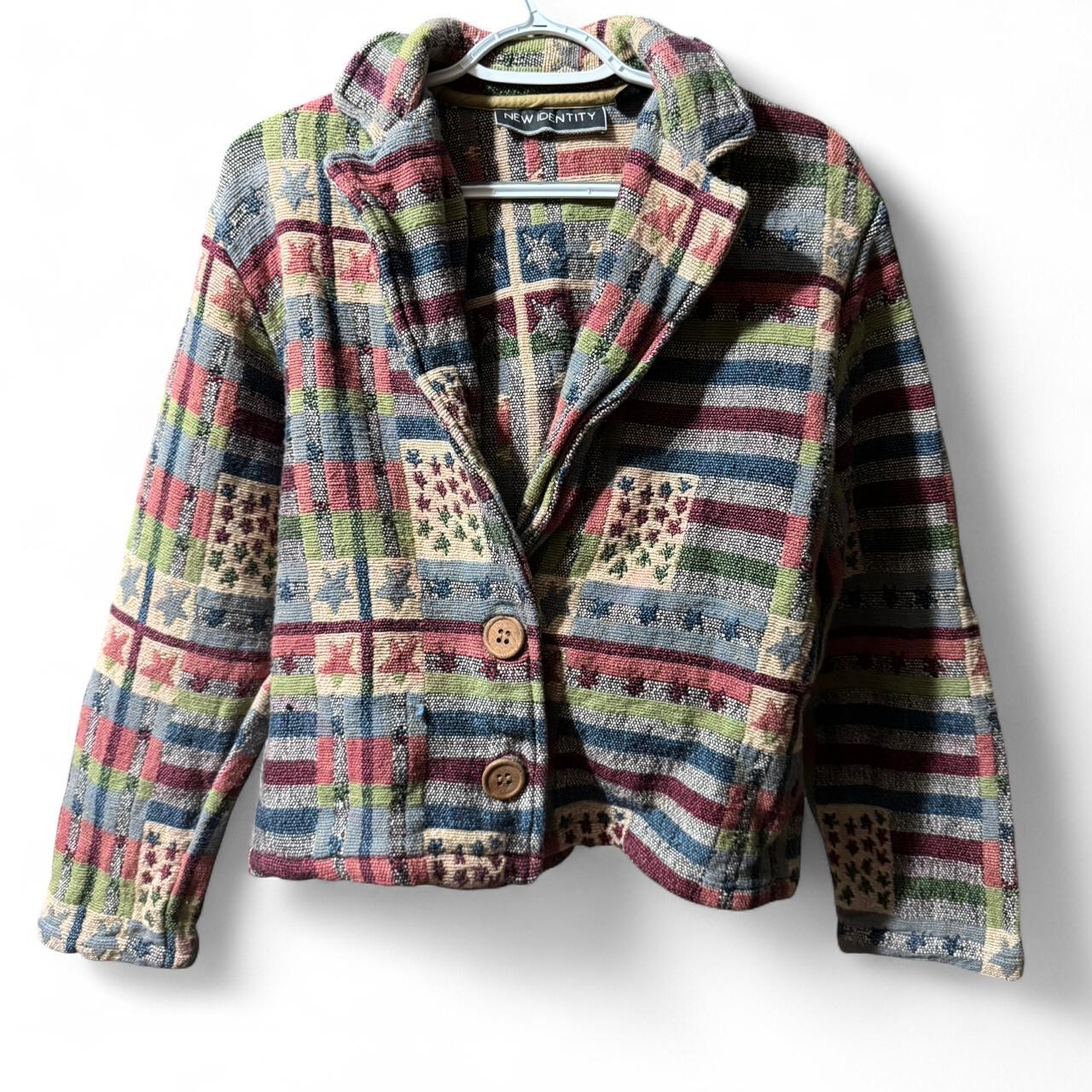 Women's Jacket - Multi - L – Multicolor patchwork… - image 1