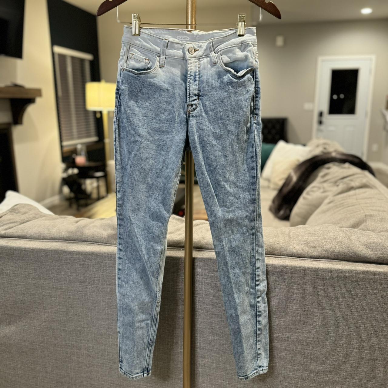 High rise rockstar super skinny jeans from Old Navy. - Depop