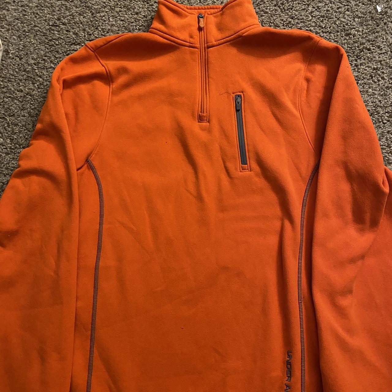 Bright orange Under Armour quarter zip, Mens S
