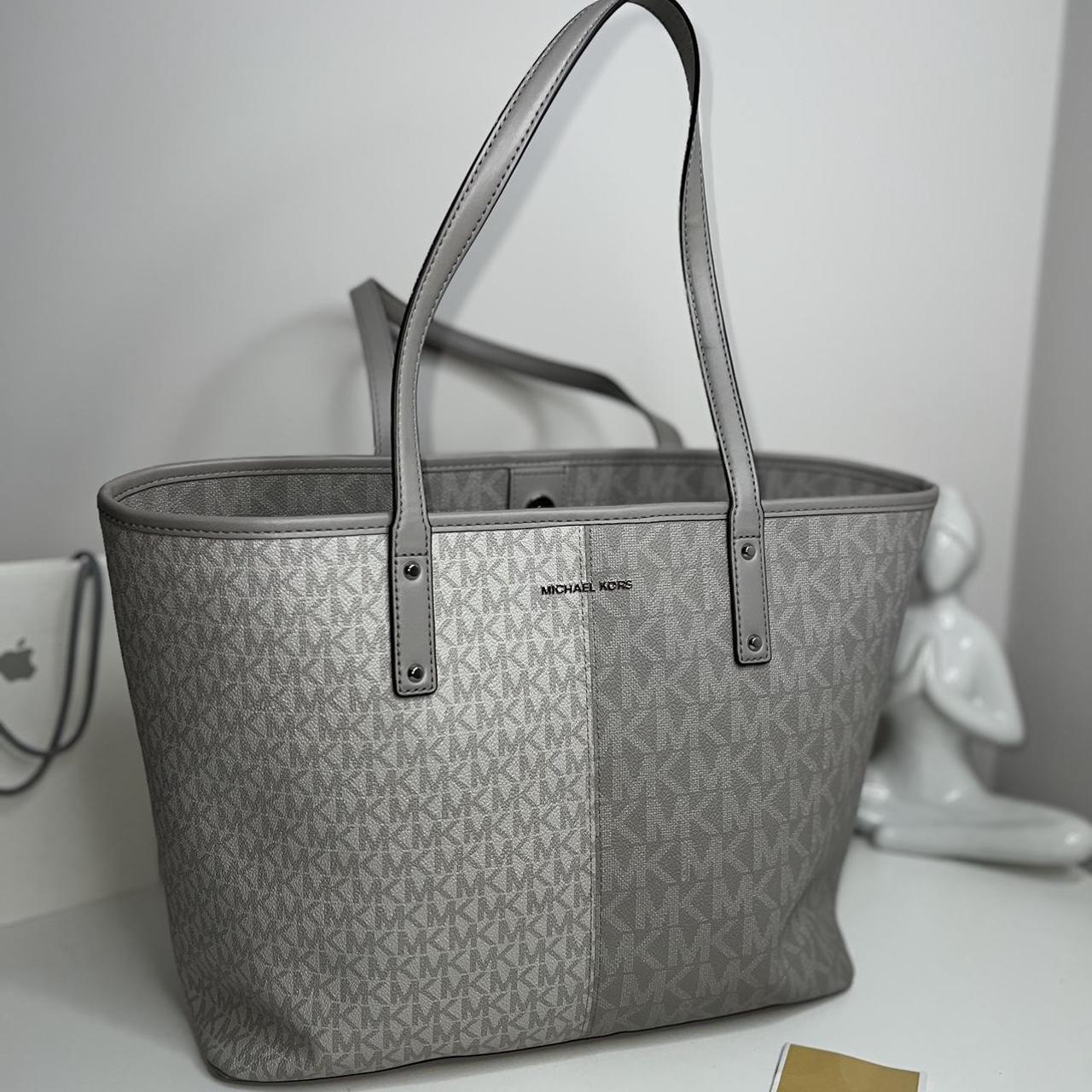 Michael Kors Manhattan Medium Silver Leather Top Handle School Satchel  Handbag - Walmart.com