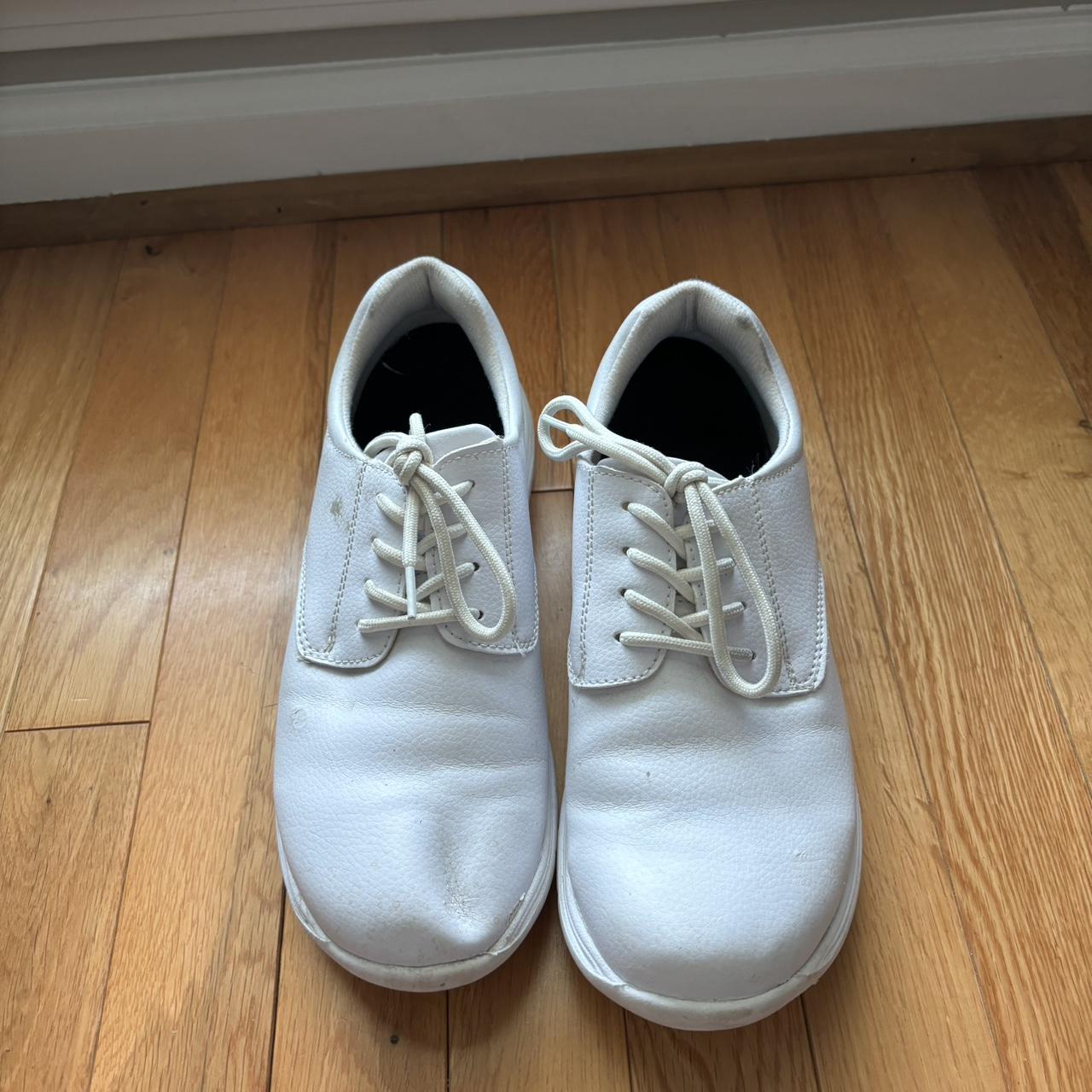 NURSEMATE White Leather Nursing Shoes - Depop