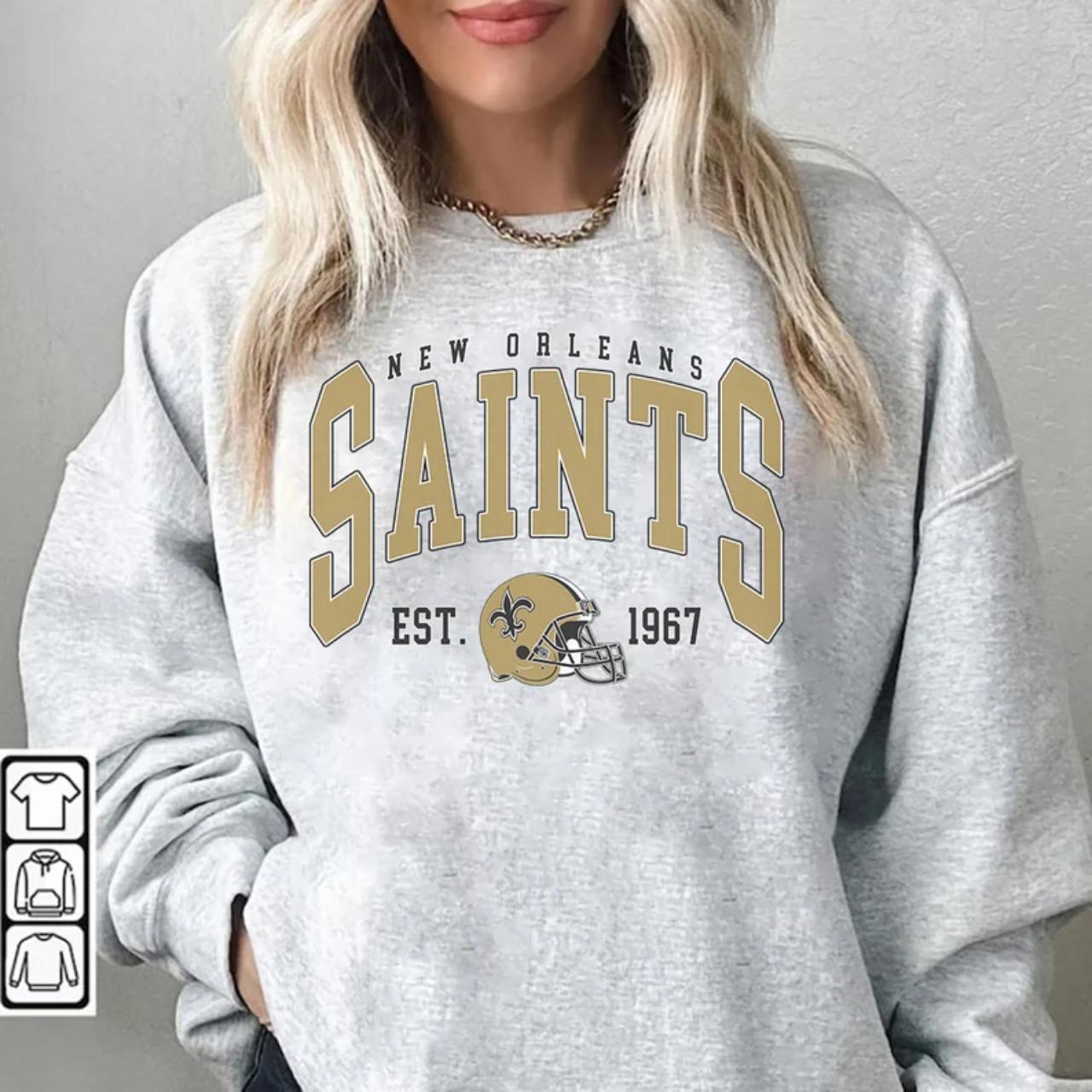 Vintage New Orleans Football Sweatshirt Saint Depop