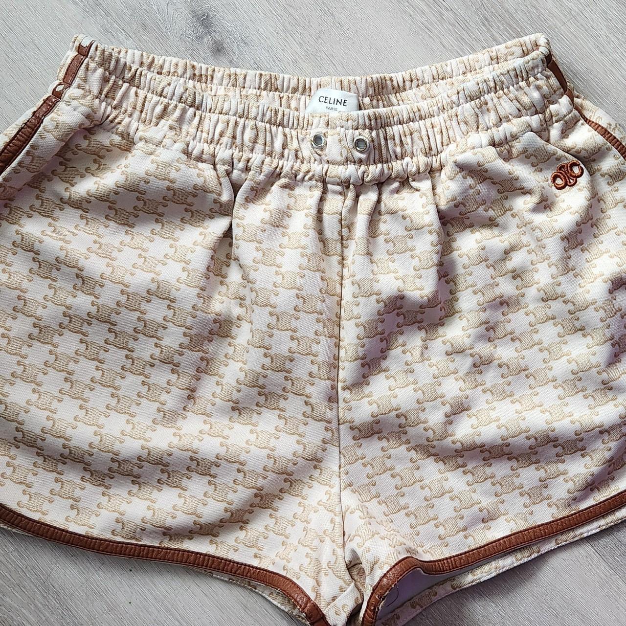 CELINE Athletic Lambskin Leather Shorts - All Over | Depop