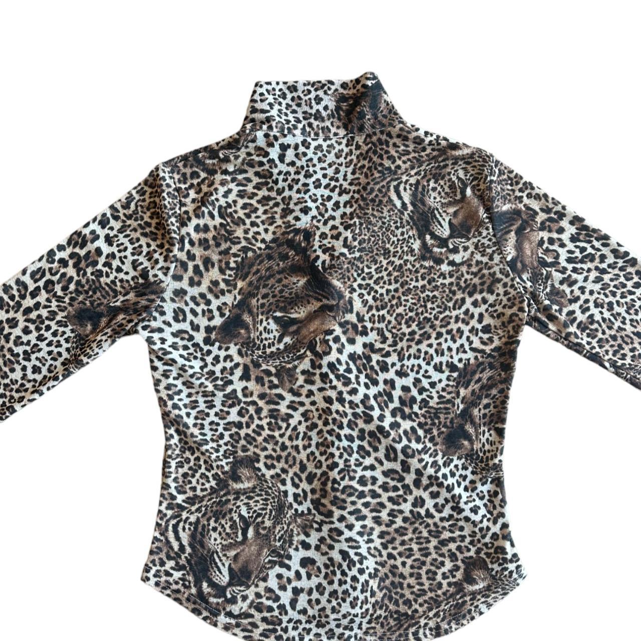 Vintage Y2K Pimkie Collared Leopard Print Shirt