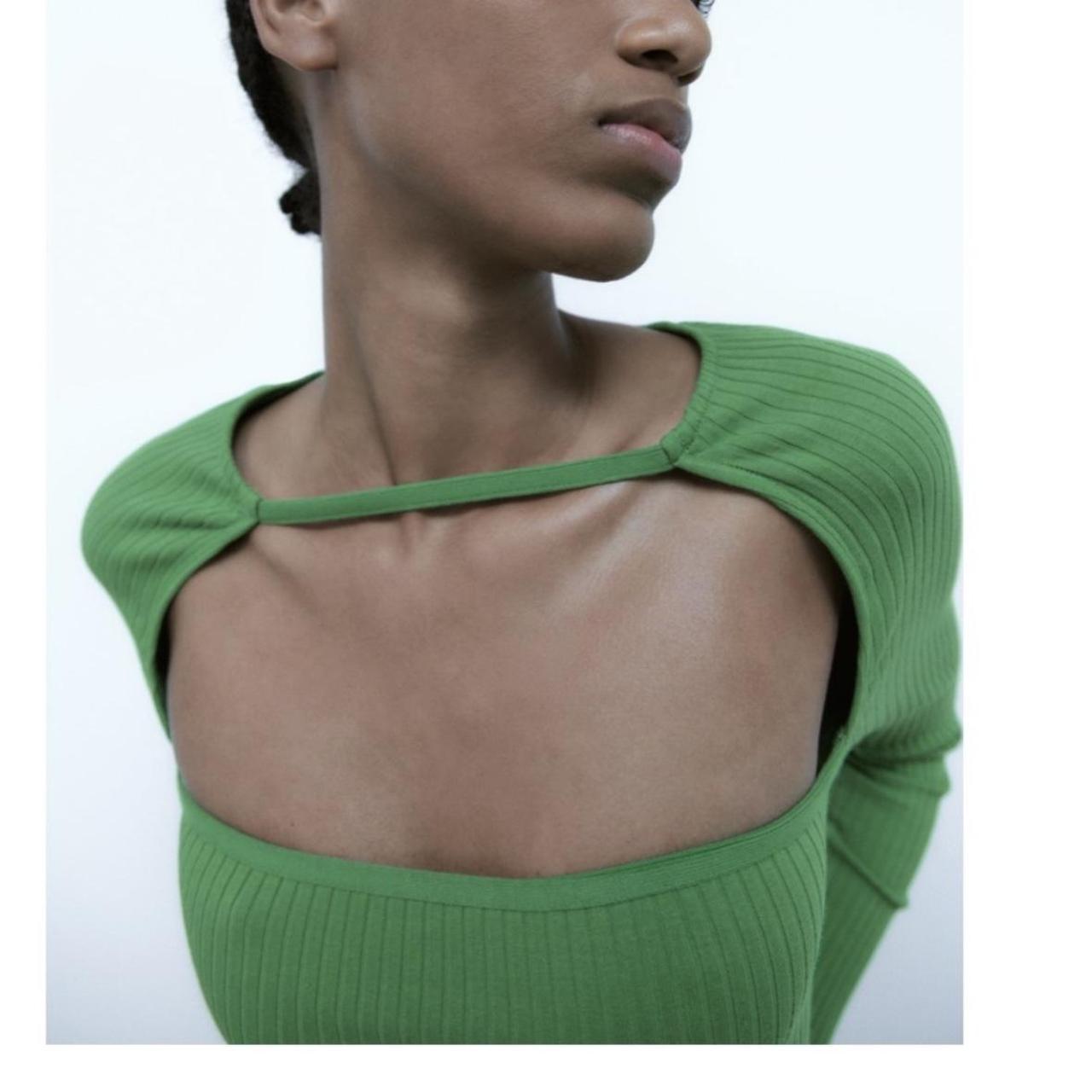 ZARA RIBBED ARM WARMER DRESS**** Long sleeve,... Depop