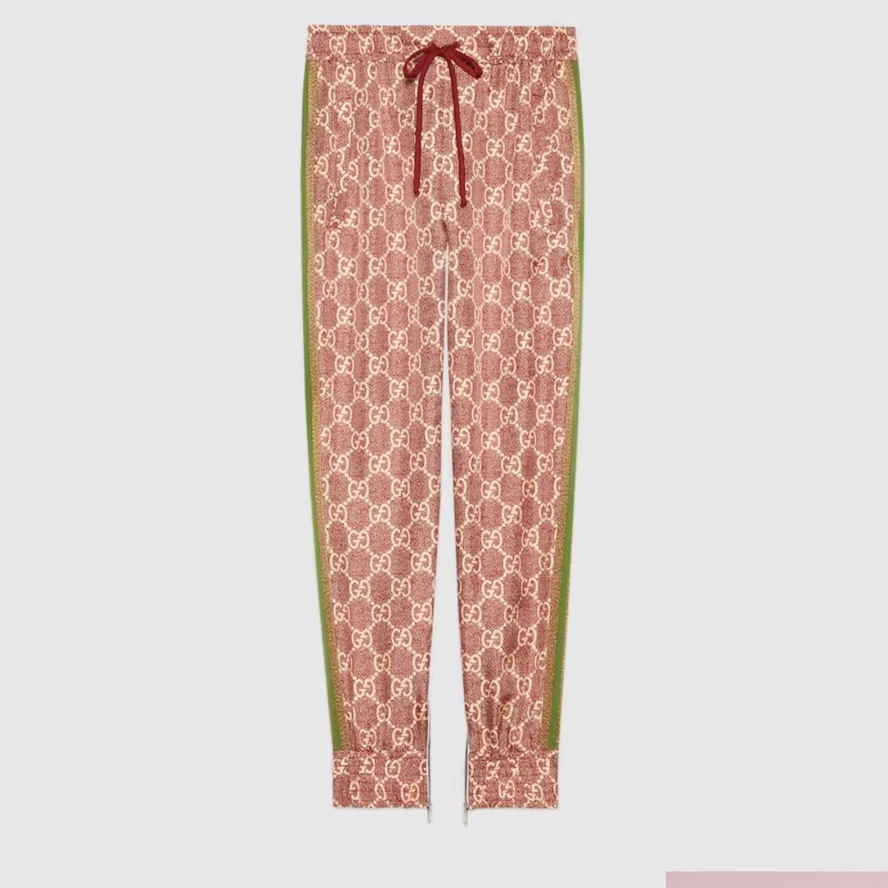 GUCCI GG SUPREME FIT SILK PANT Authentic, worn a... - Depop