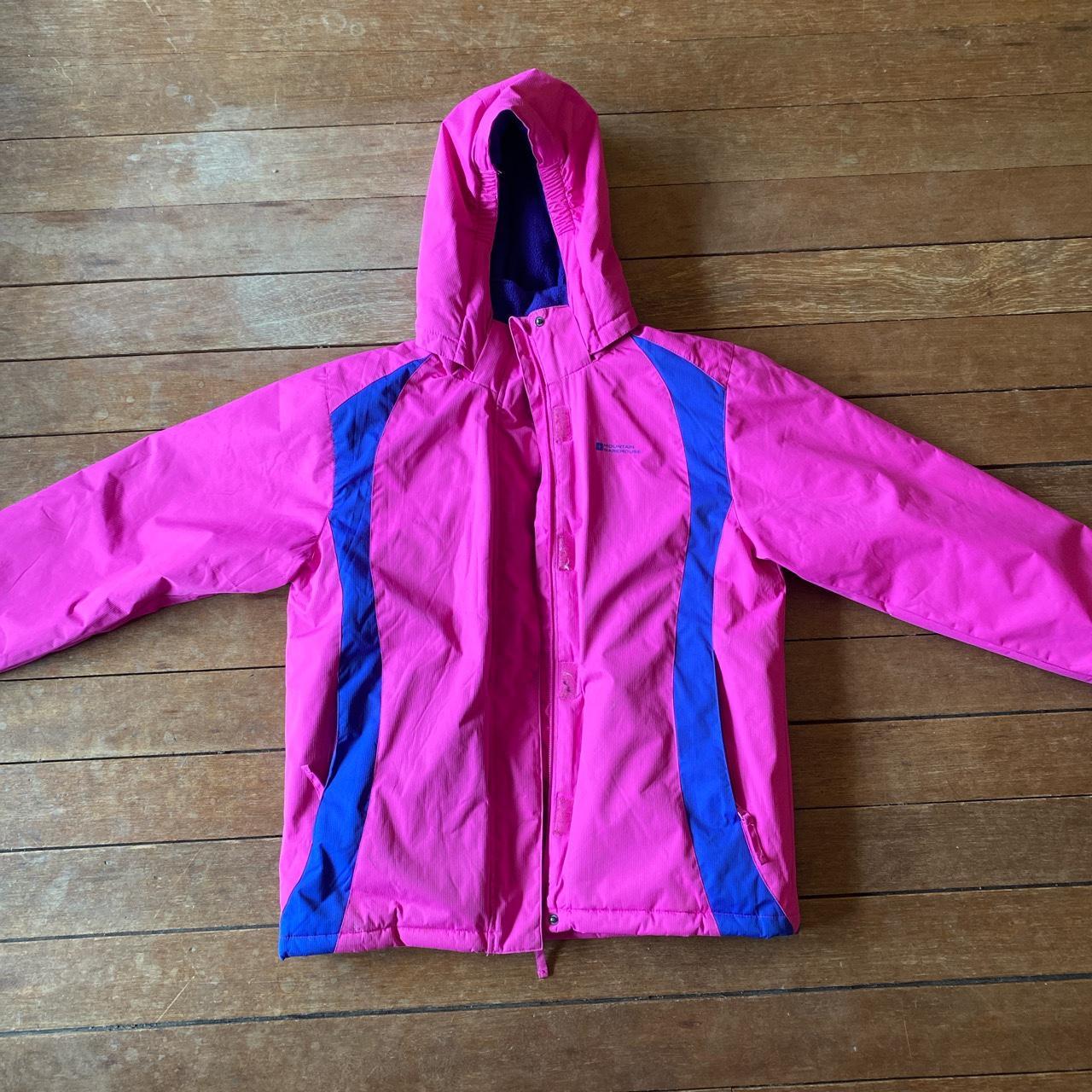 Pink and purple Mountain Warehouse ski coat. Child’s... - Depop