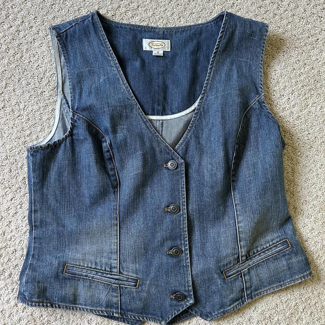 The Perfect Jean Button Up Vest 20 Brand Talbots Depop