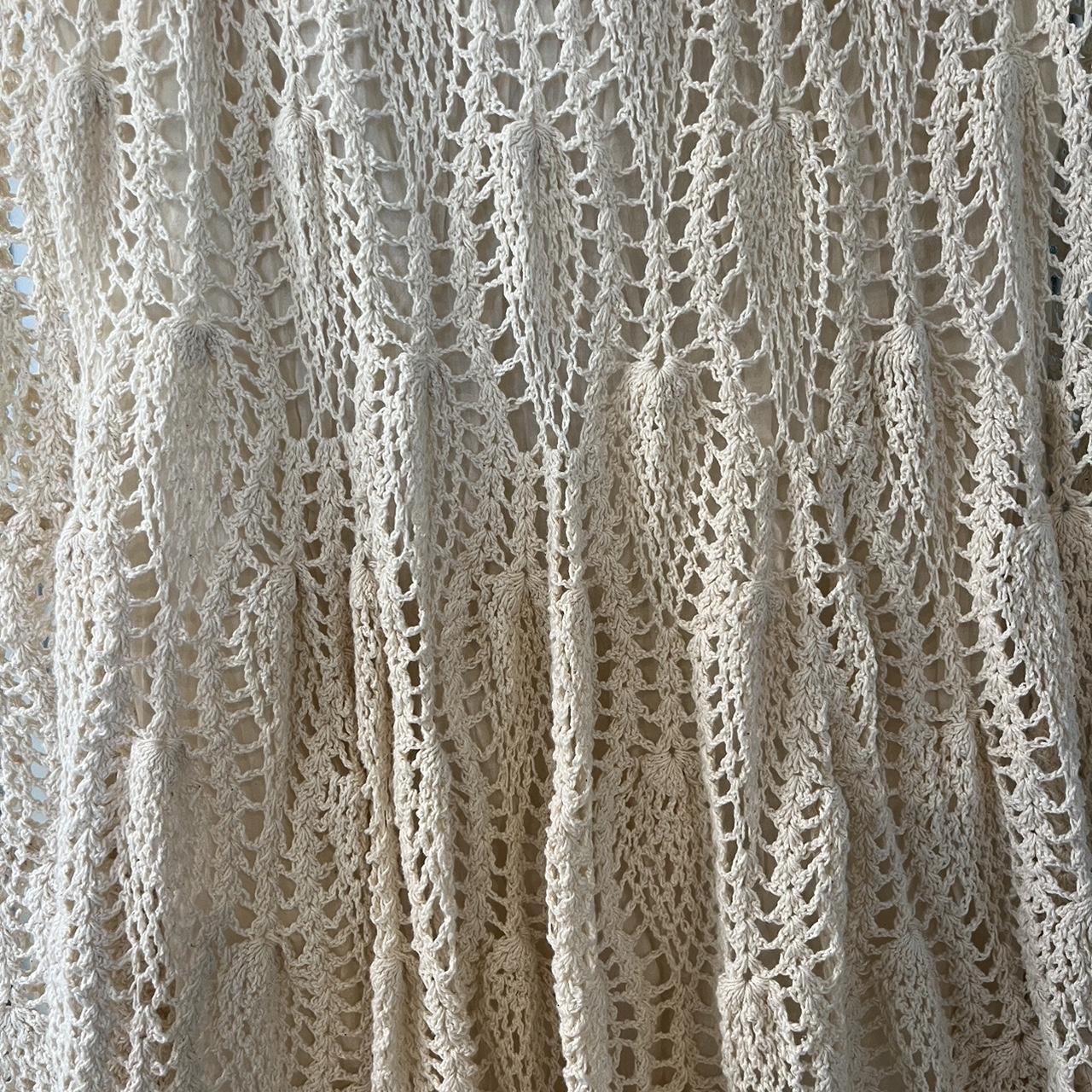 Women's Skirt - Cream/White - S – Cream crochet s… - image 2