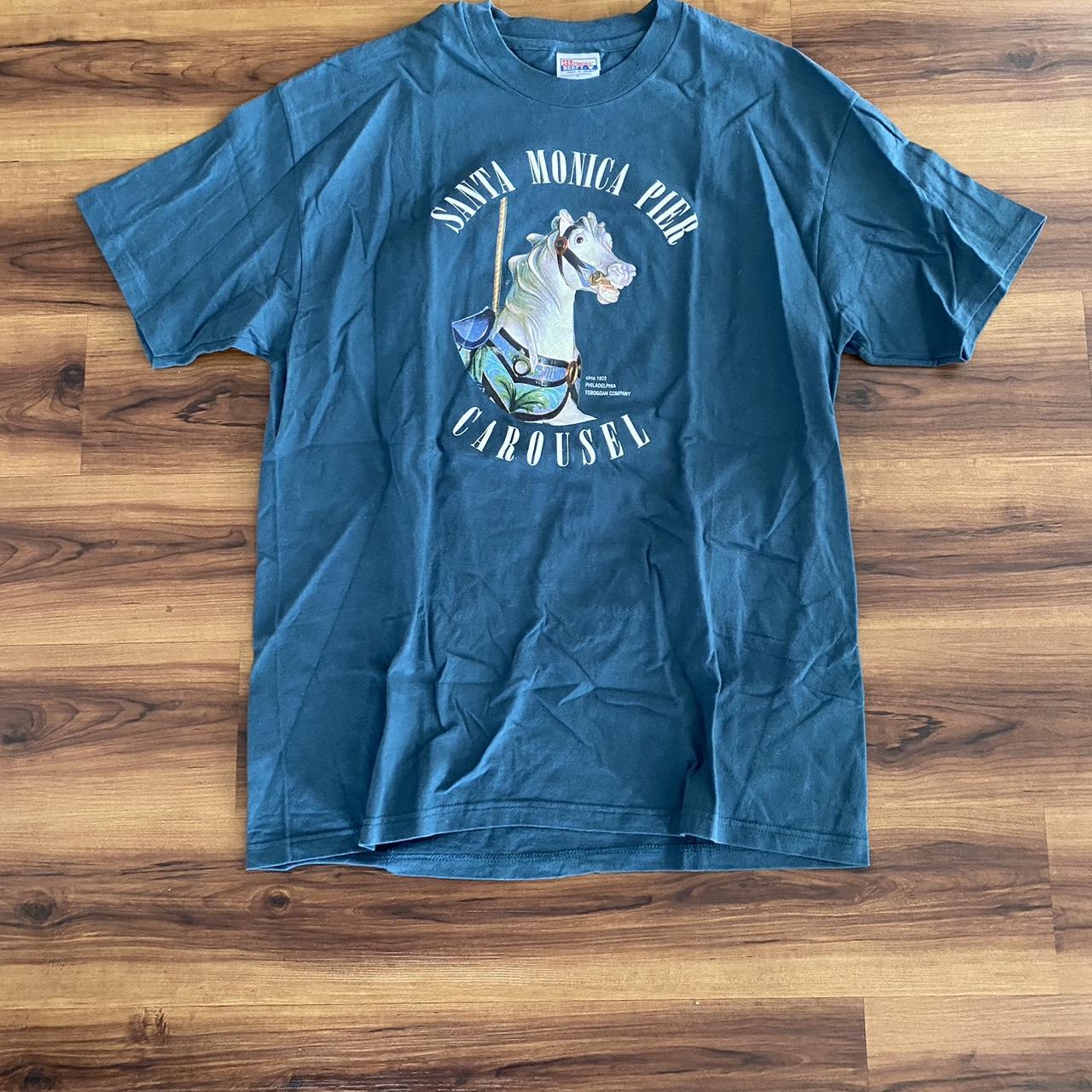 This is avintage Santa Monica Pier Carousel t-shirt... - Depop