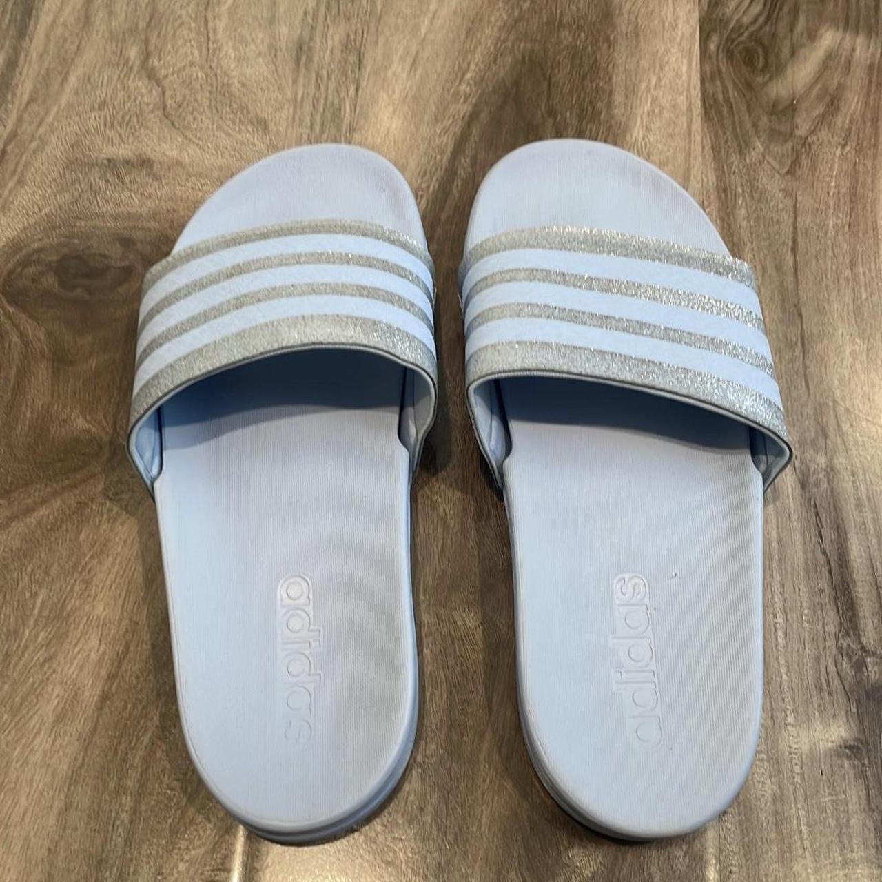 Adidas Adilette Slides in Baby Blue Size 7 Like... - Depop