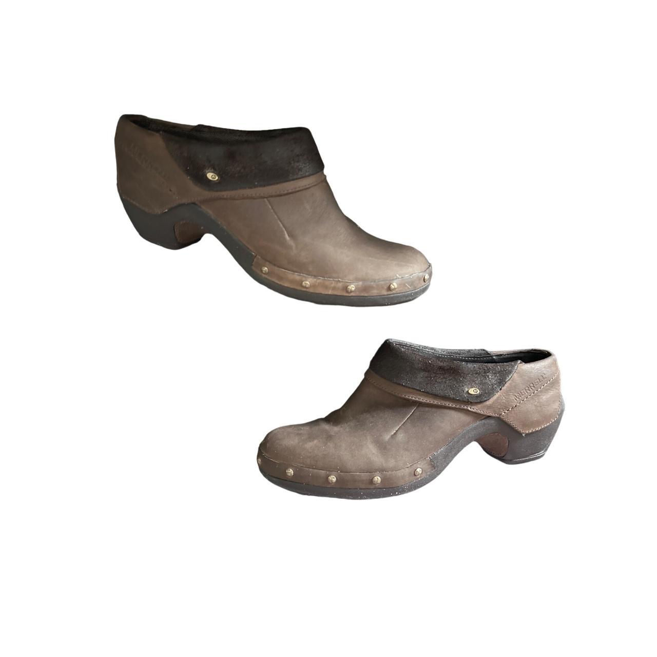 Merrell Clogs Luxe Wrap Brown Leather Depop