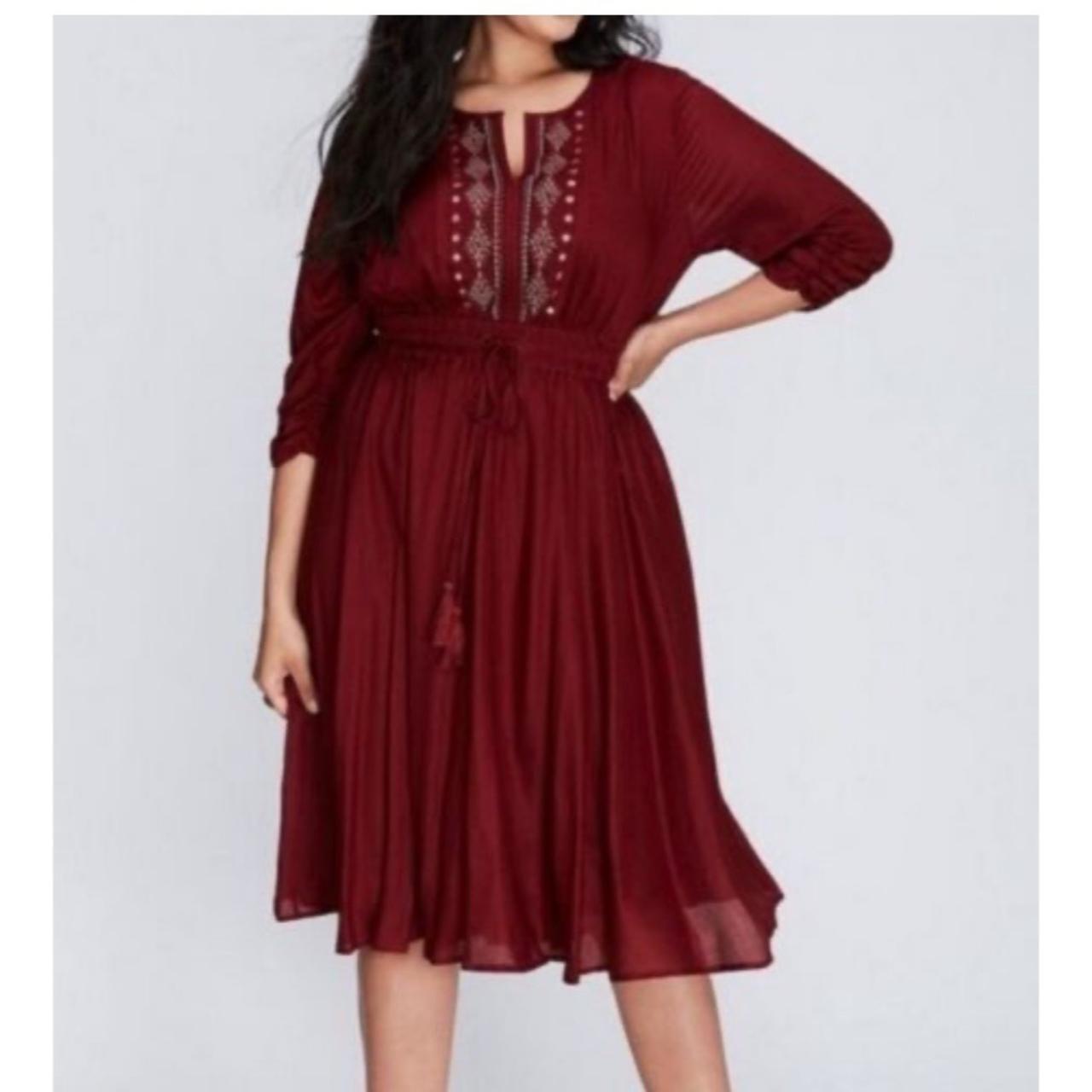 Lane bryant burgundy dress best sale