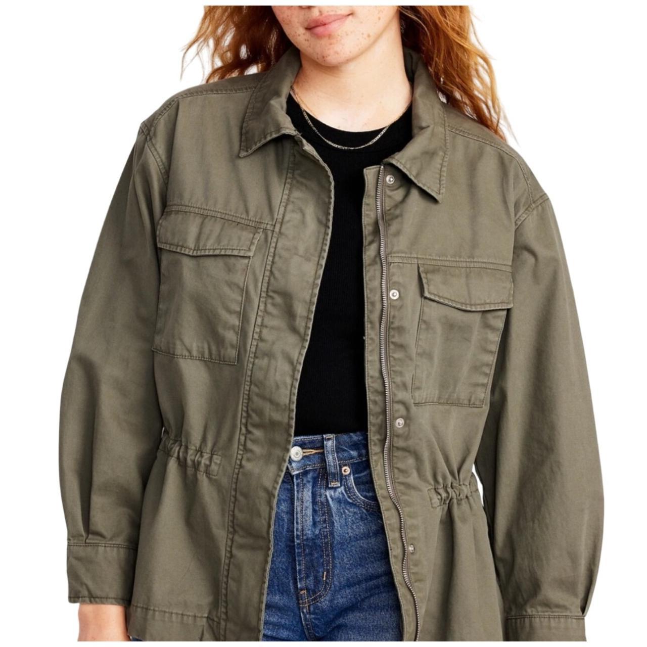 NWT Old Navy Green Cinched Waist Utility Jacket Size