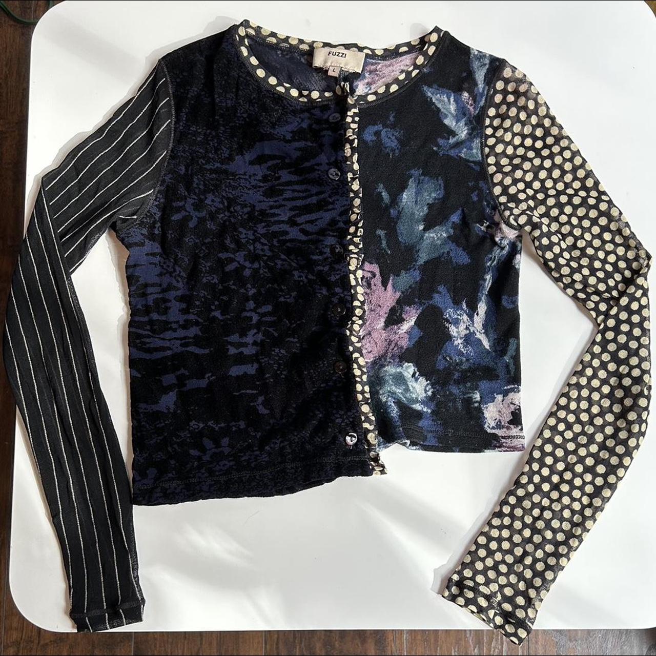 Women's Navy and Black Cardigan