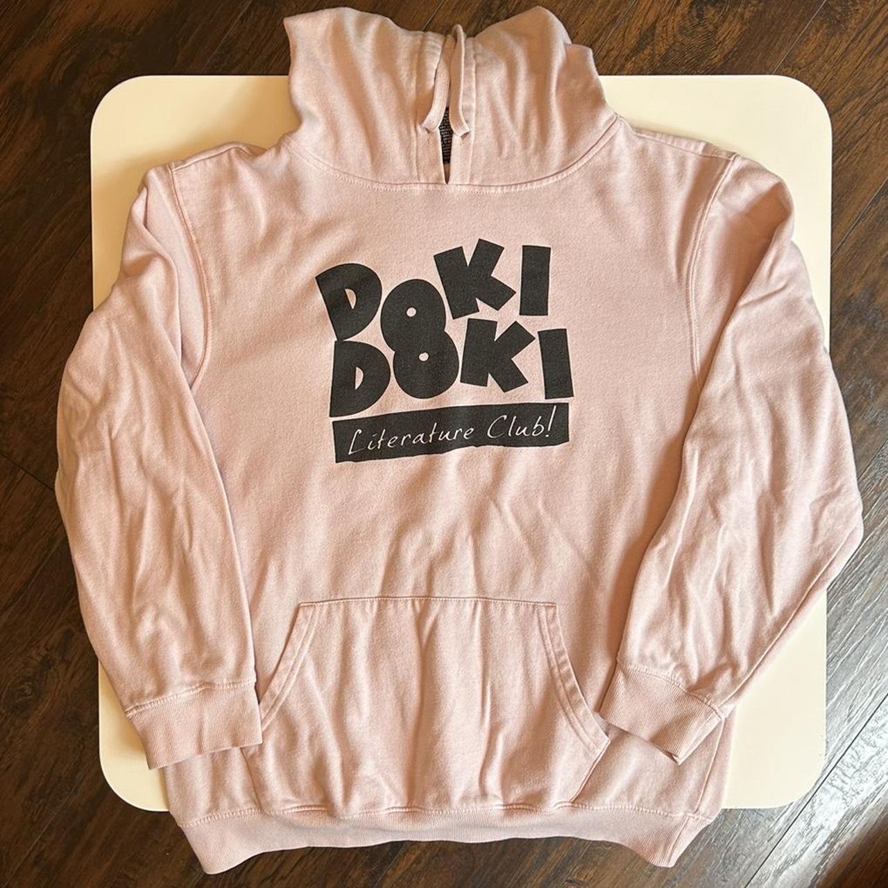 Spencer's Men's Pink and Black Hoodie Depop