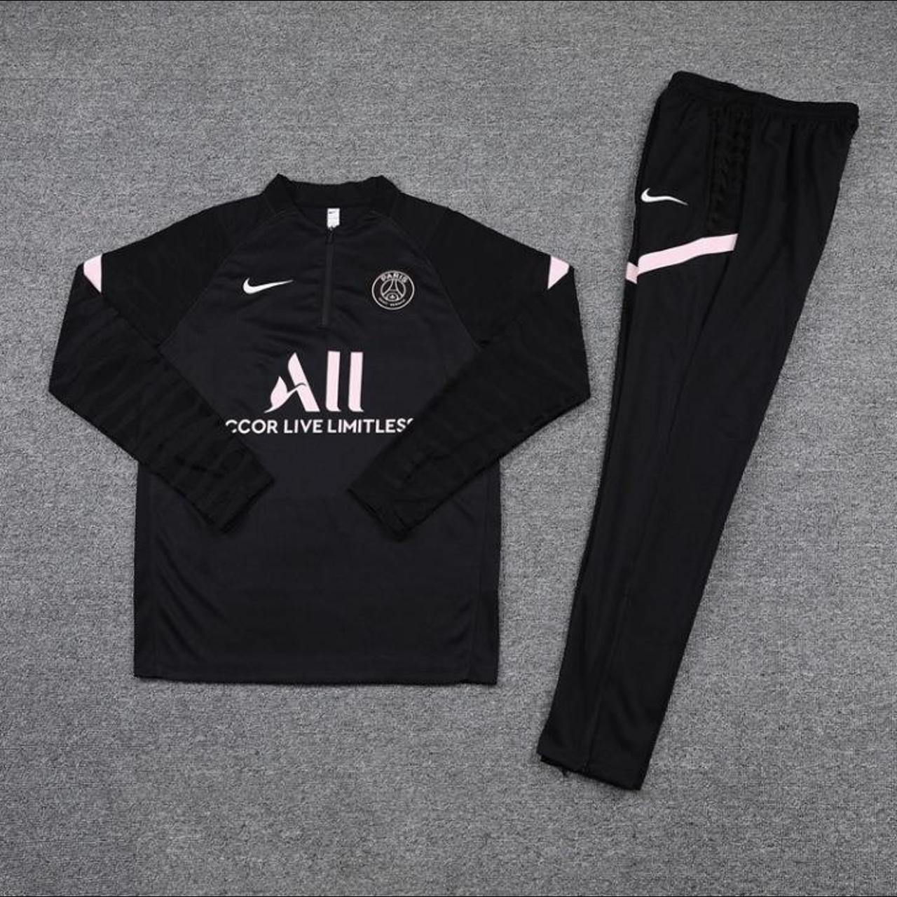 Brand new 21 22 Pink and black colour psg tracksuit. Depop