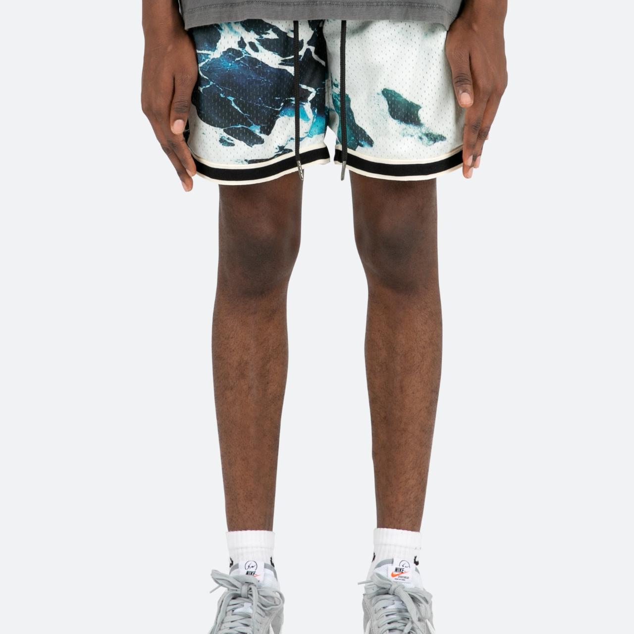 MNML Blue and White Basketball Shorts / Brand New - Depop