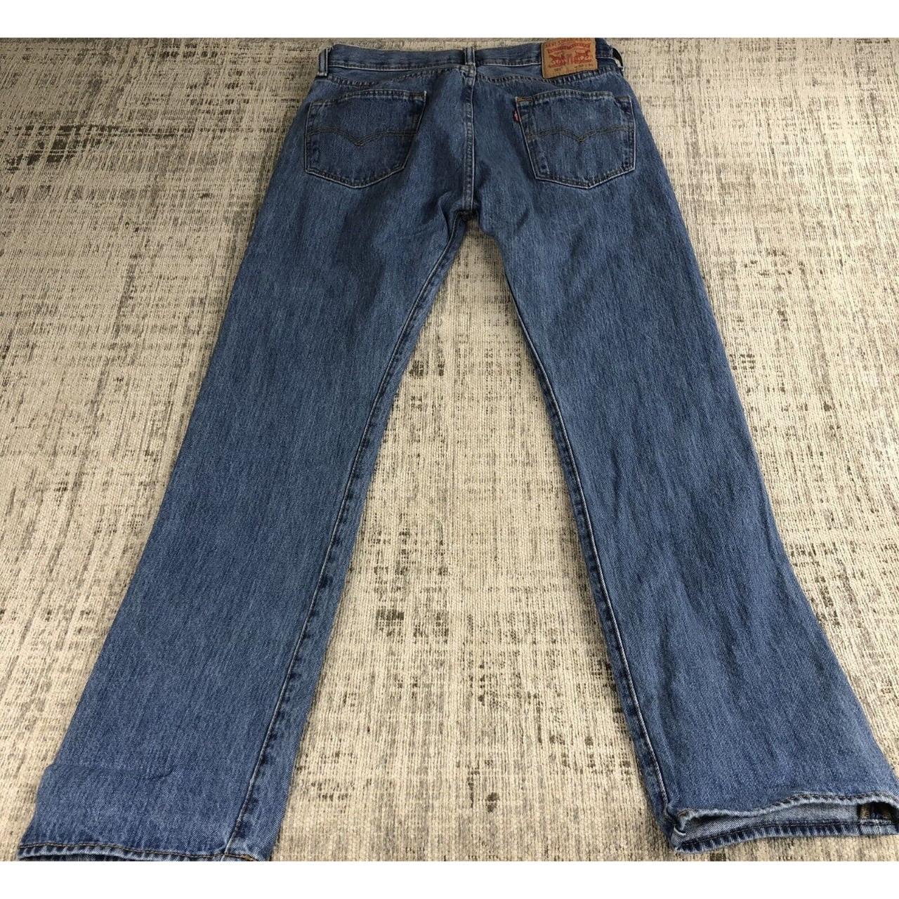 Levis jeans 501 men's regular straight button up fly... - Depop