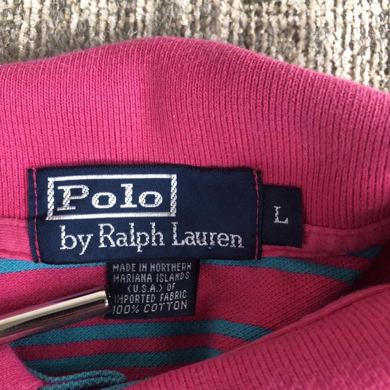 Ralph Lauren Polo pink Shirt Adult large yellow - Depop