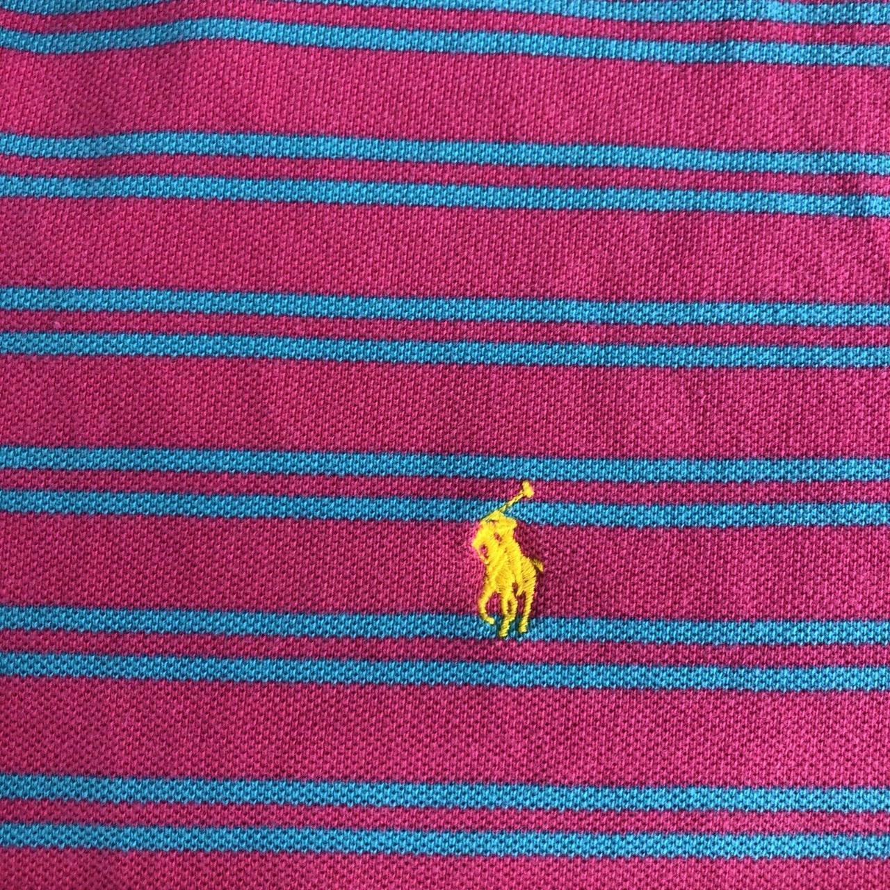 Ralph Lauren Polo pink Shirt Adult large yellow - Depop