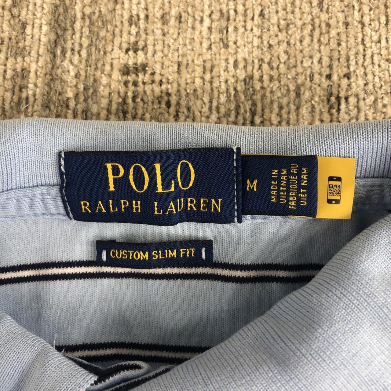 Ralph Lauren Polo Shirt Adult Medium Blue Brown Pony... - Depop