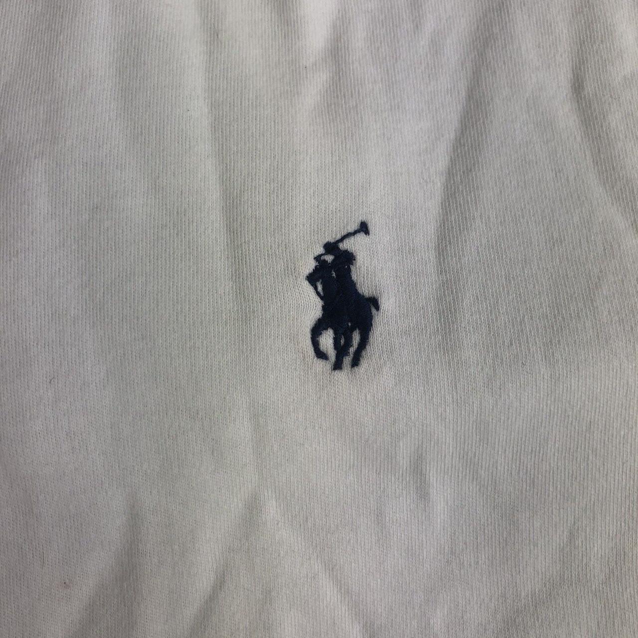 Ralph Lauren Polo white Shirt Adult xl blue Pony... - Depop