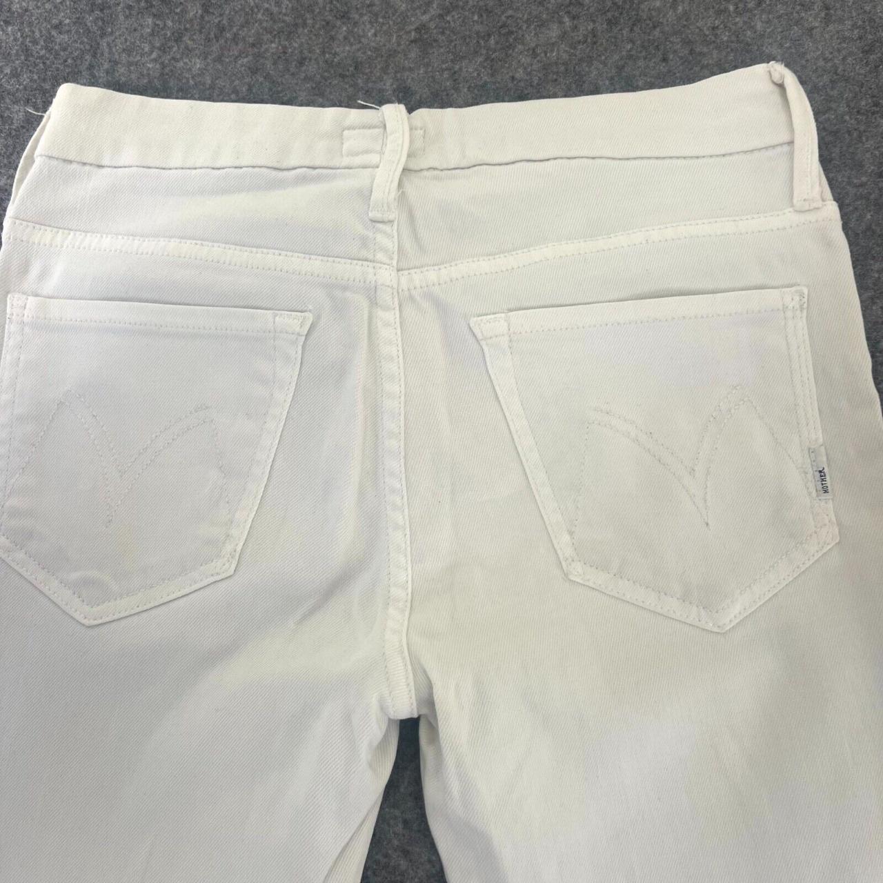 MOTHER the shops looker crop size 27 in white