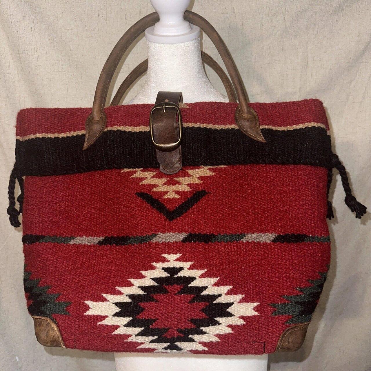McFadin Sisters Navajo Blanket Inspired Wool Tote... - Depop