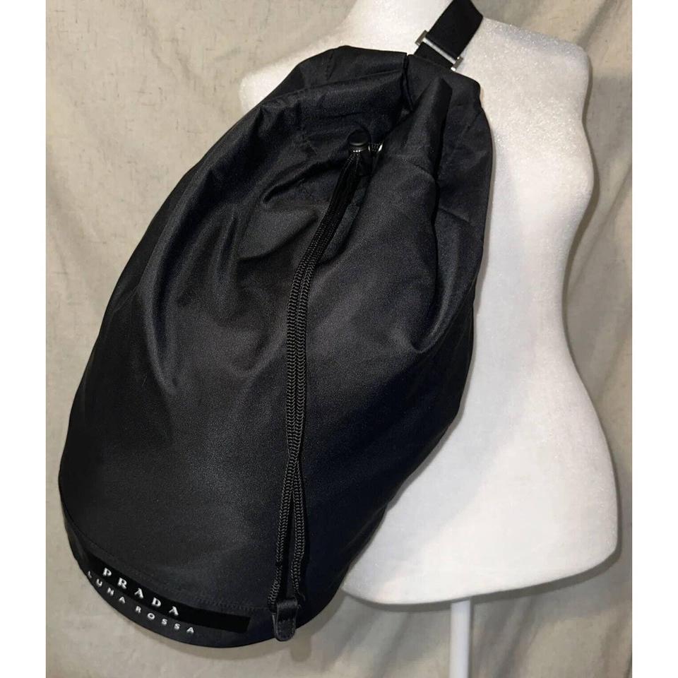 Prada Luna Rossa Gym Bag. Black. Slight wear on. Depop