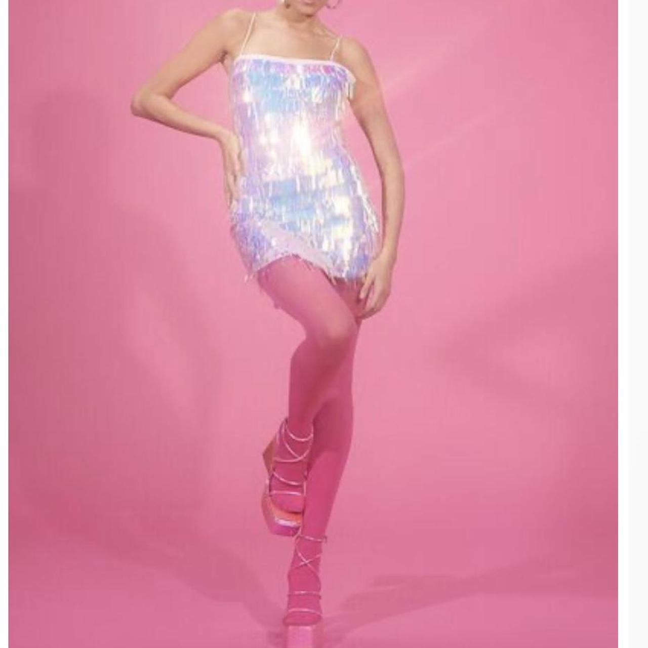 Forever 21 Iridescent Fringe Dress forever21... Depop