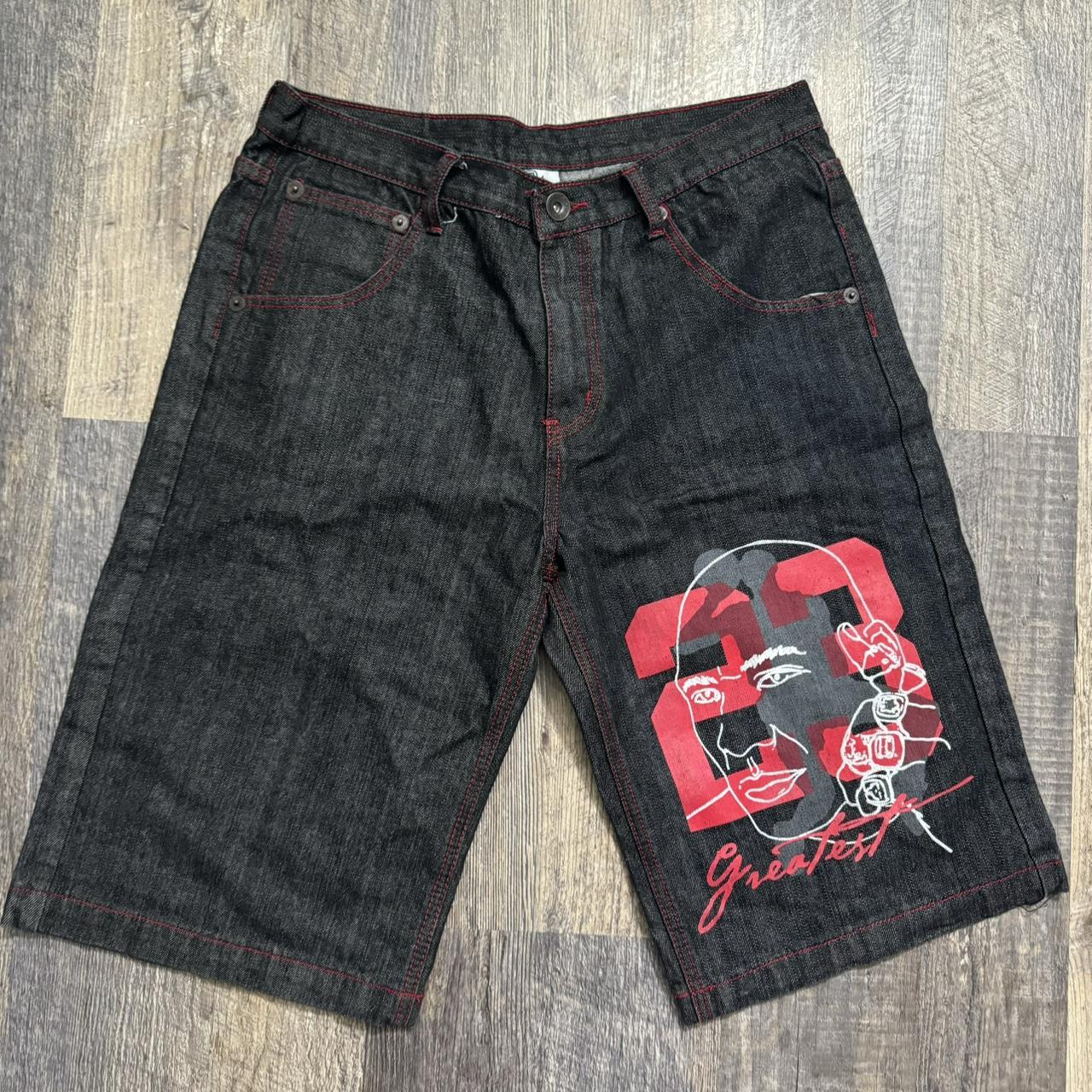 Vintage Jorts Michael Jordan embroidery on front and... - Depop