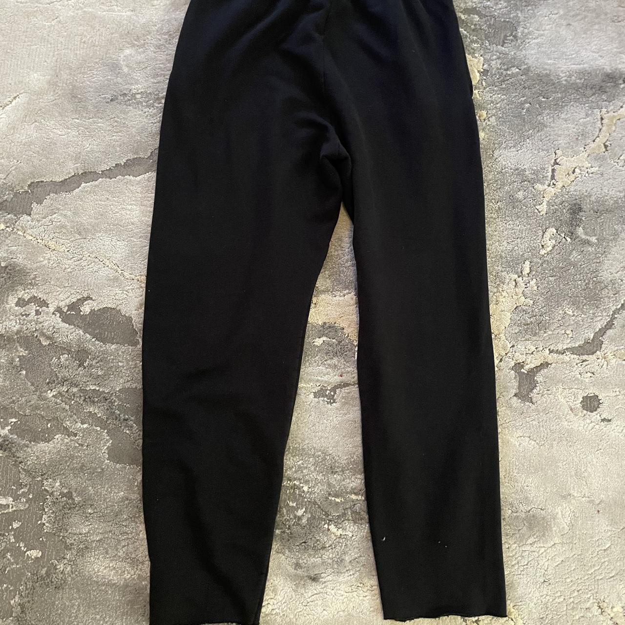 Plain Black Sweatpants Good condition but cropped a... - Depop