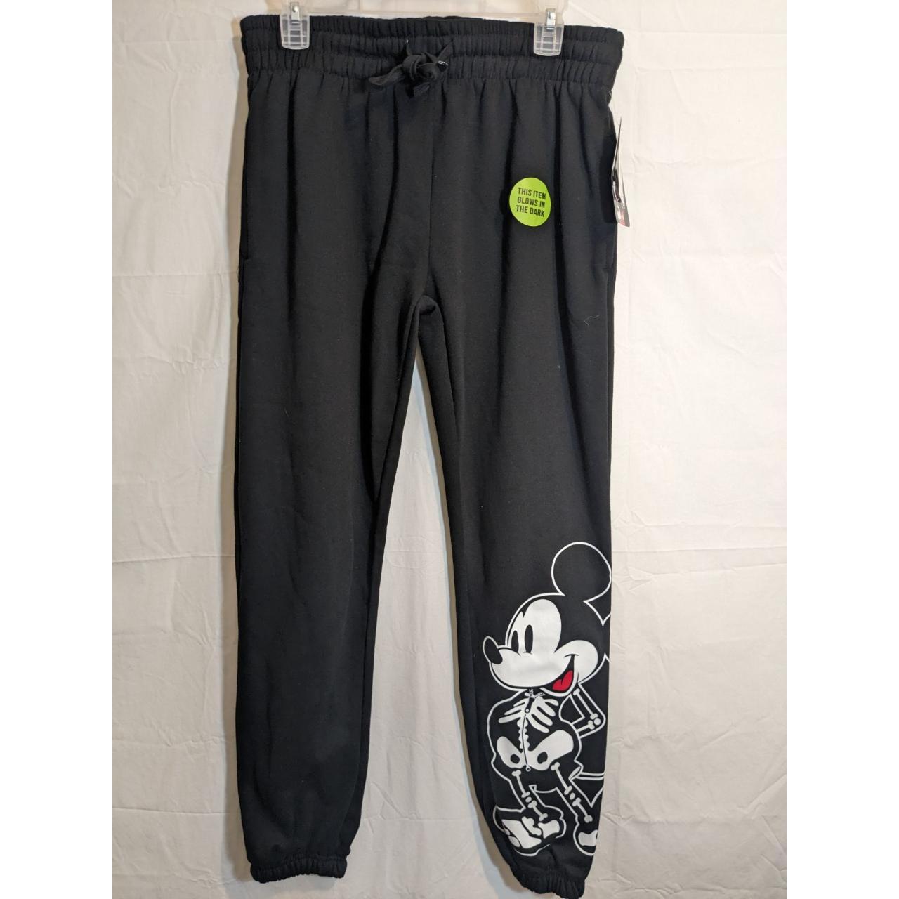 Disney Womens Black Mickey Mouse Halloween Joggers Sweat Pants