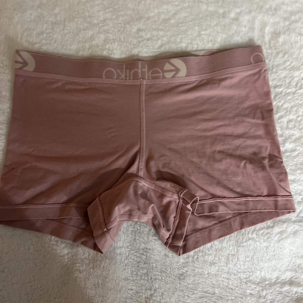 Pink women's ethikas shorts/boxers - worn once but - Depop