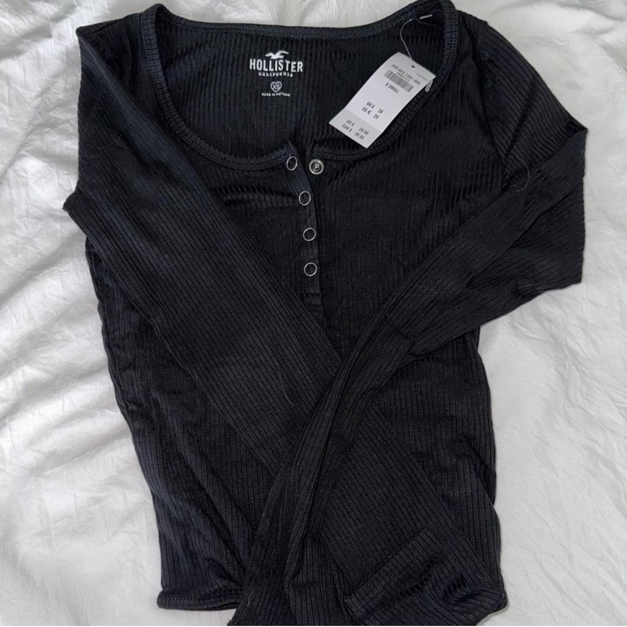 Hollister Long Sleeve Henley Bodysuit Depop
