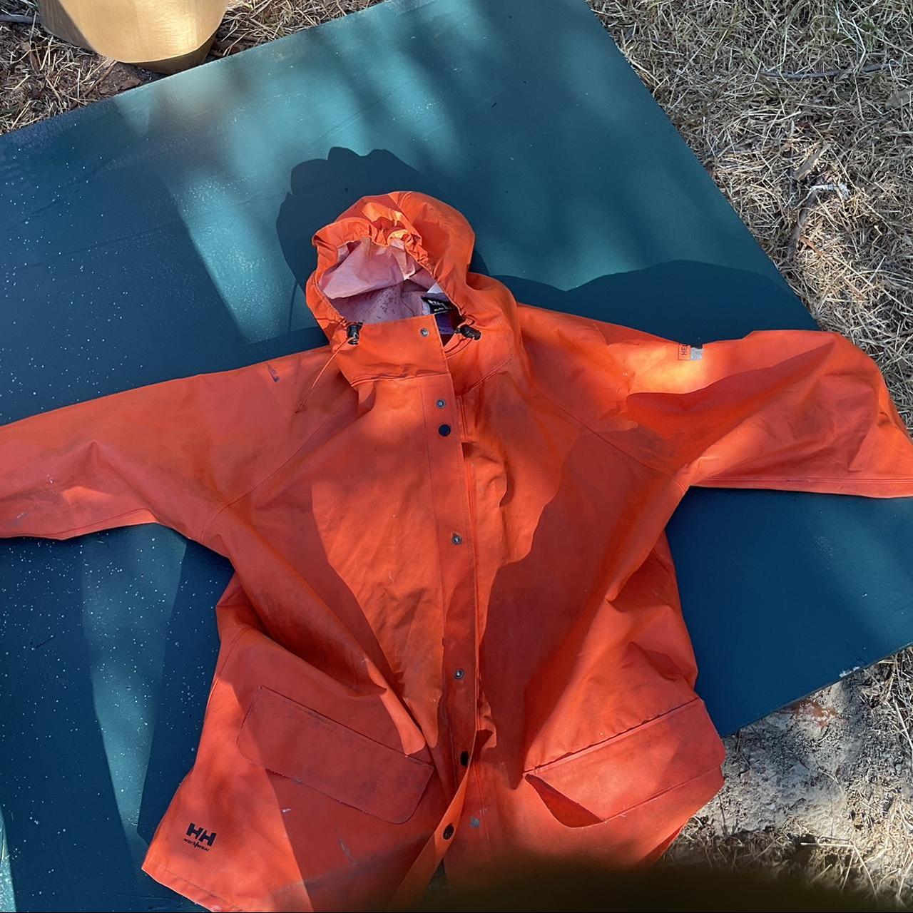 Dope heavy duty orange workwear raincoat Depop