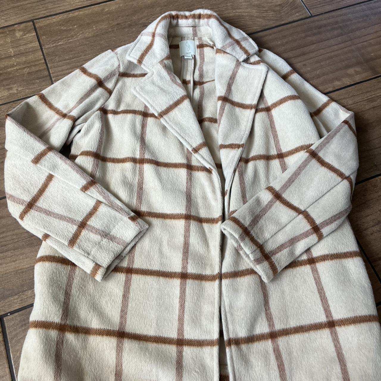 JOIE Neutral store Plaid Coat