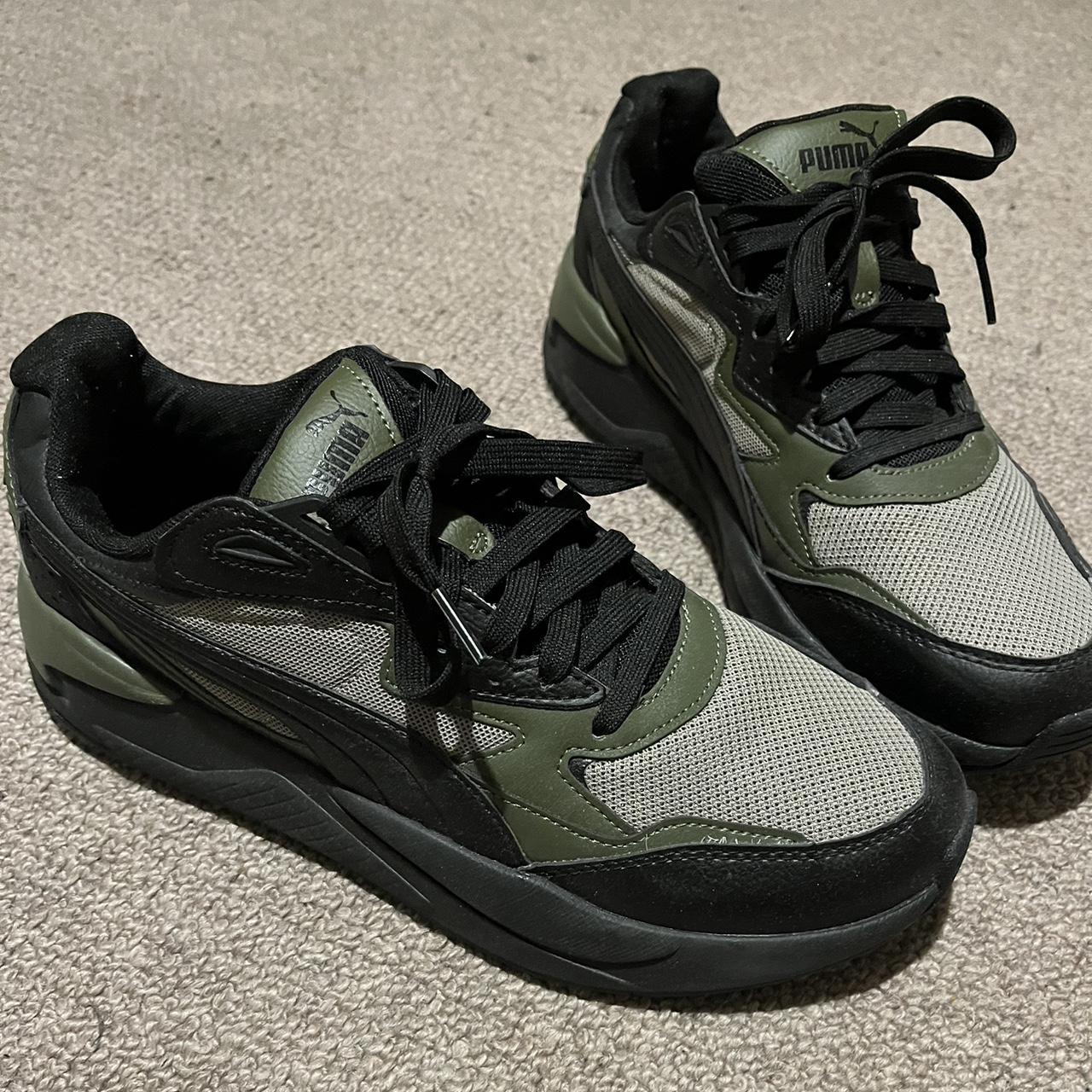 Puma rsx black and green best sale