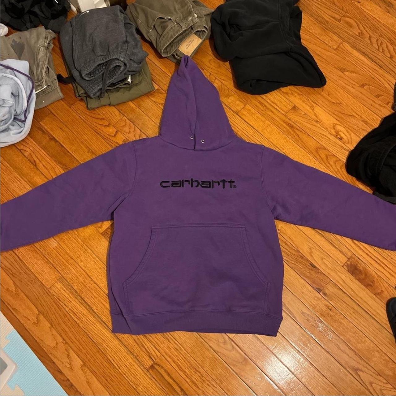 Purple Carhartt Hoodie - Depop