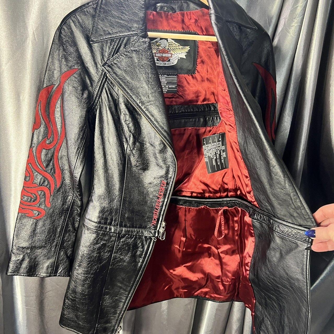 Black and red harley davidson jacket best sale