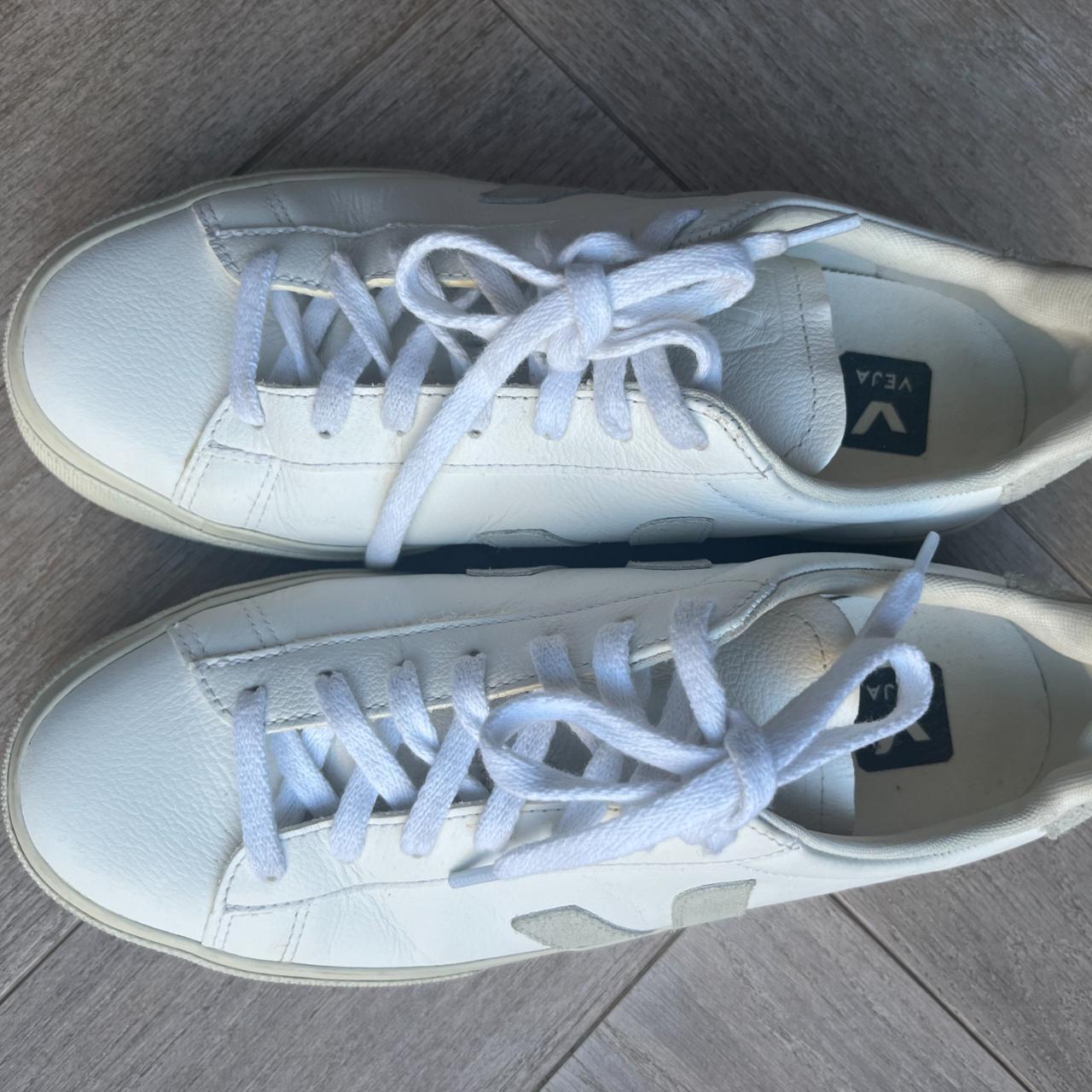 Veja V-10 Leather - White Platine | Women's - Depop