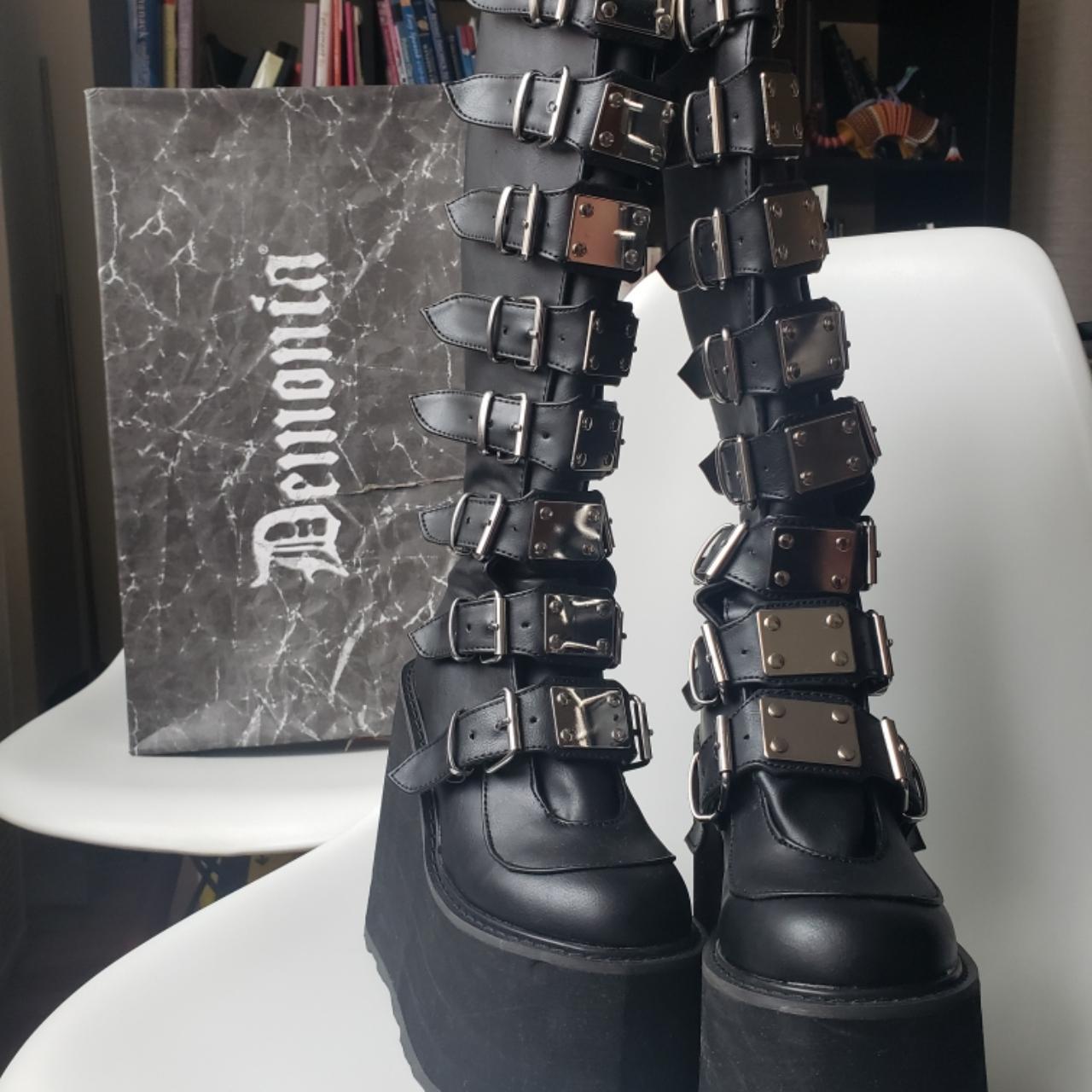 Boots Demonia Swing 815 Matte Demonia SWING-815WC Wide Calf