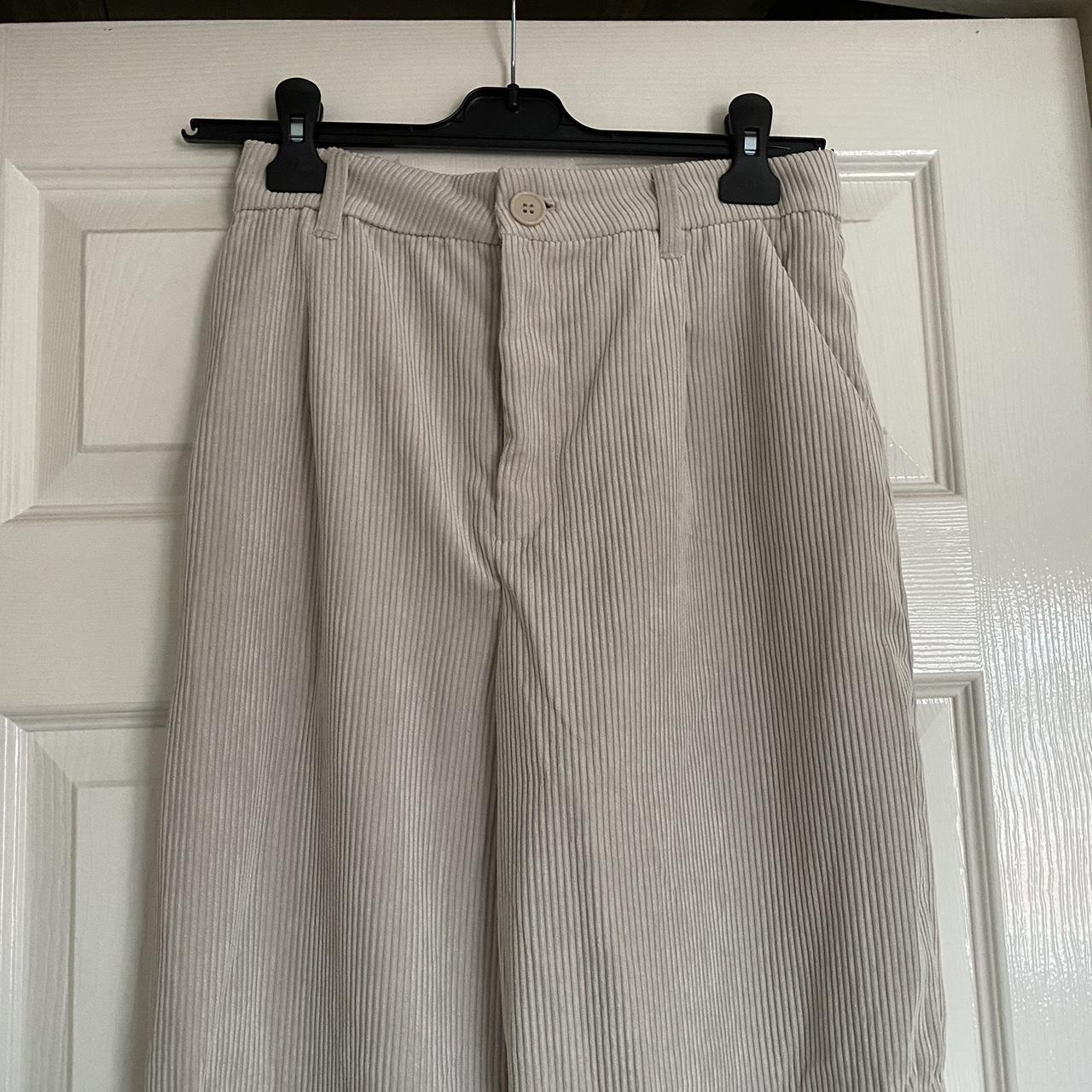 Ribbed, wide leg trousers from H&M. Really... - Depop