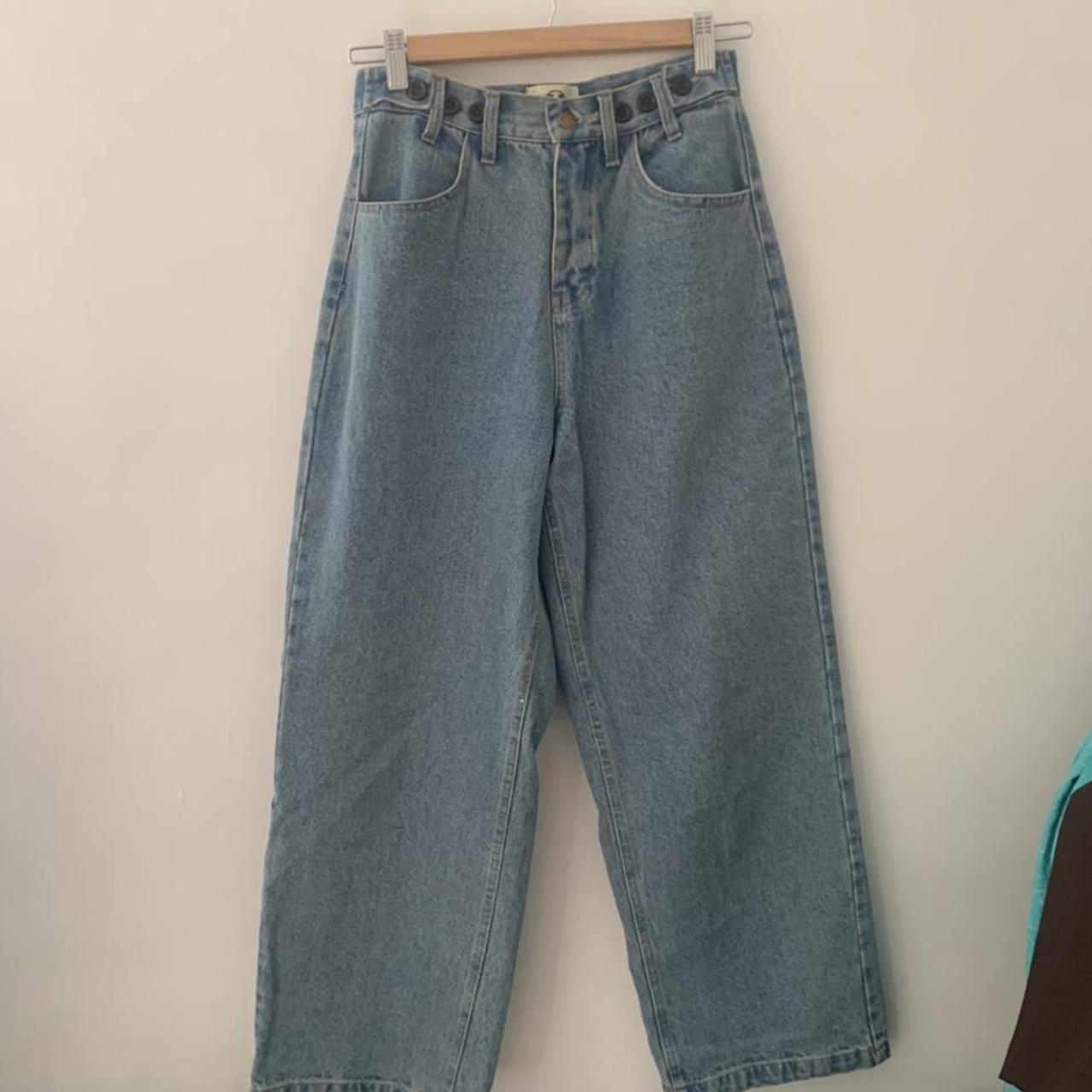 🦋 VINTAGE WIDE LEG JEANS w ADJUSTABLE WAIST 🦋 ... - Depop