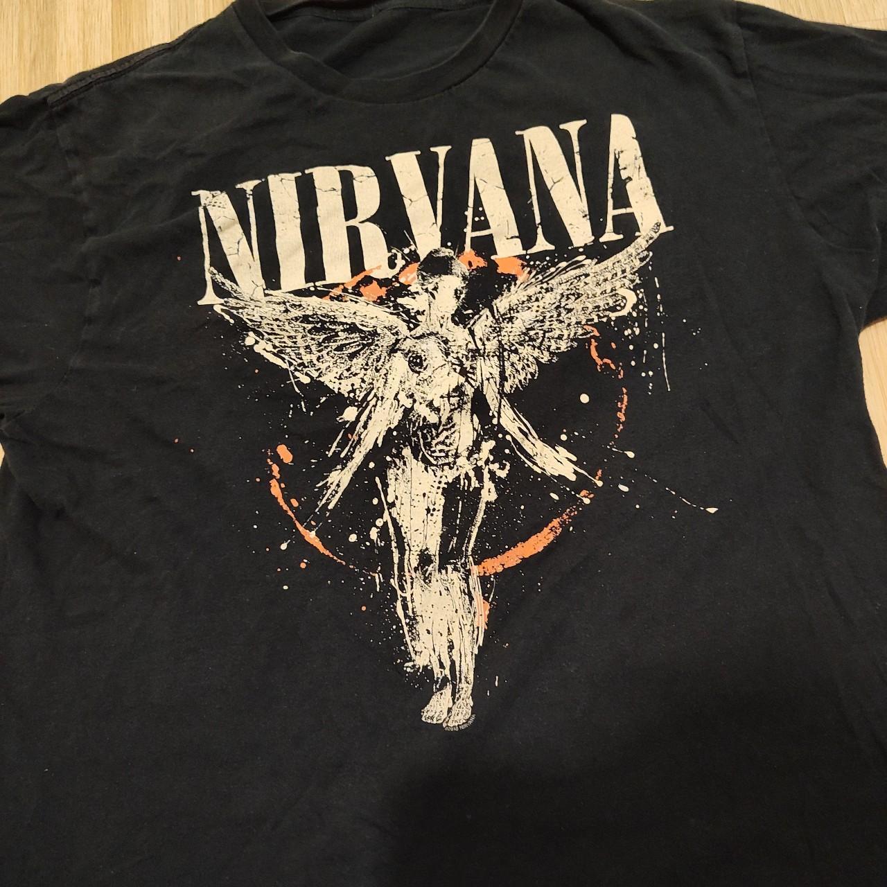 Nirvana In Utero Angel Splatter T-Shirt Black Size | Depop