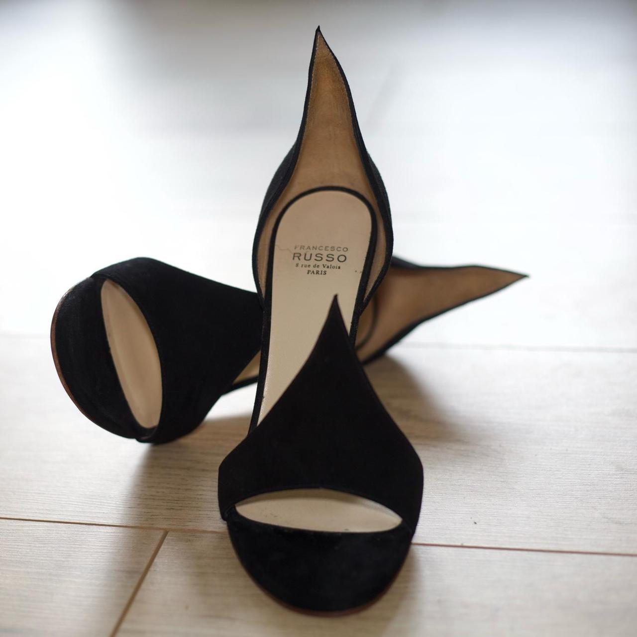 Francesco Russo Black Stiletto Heeled Sandals | Depop