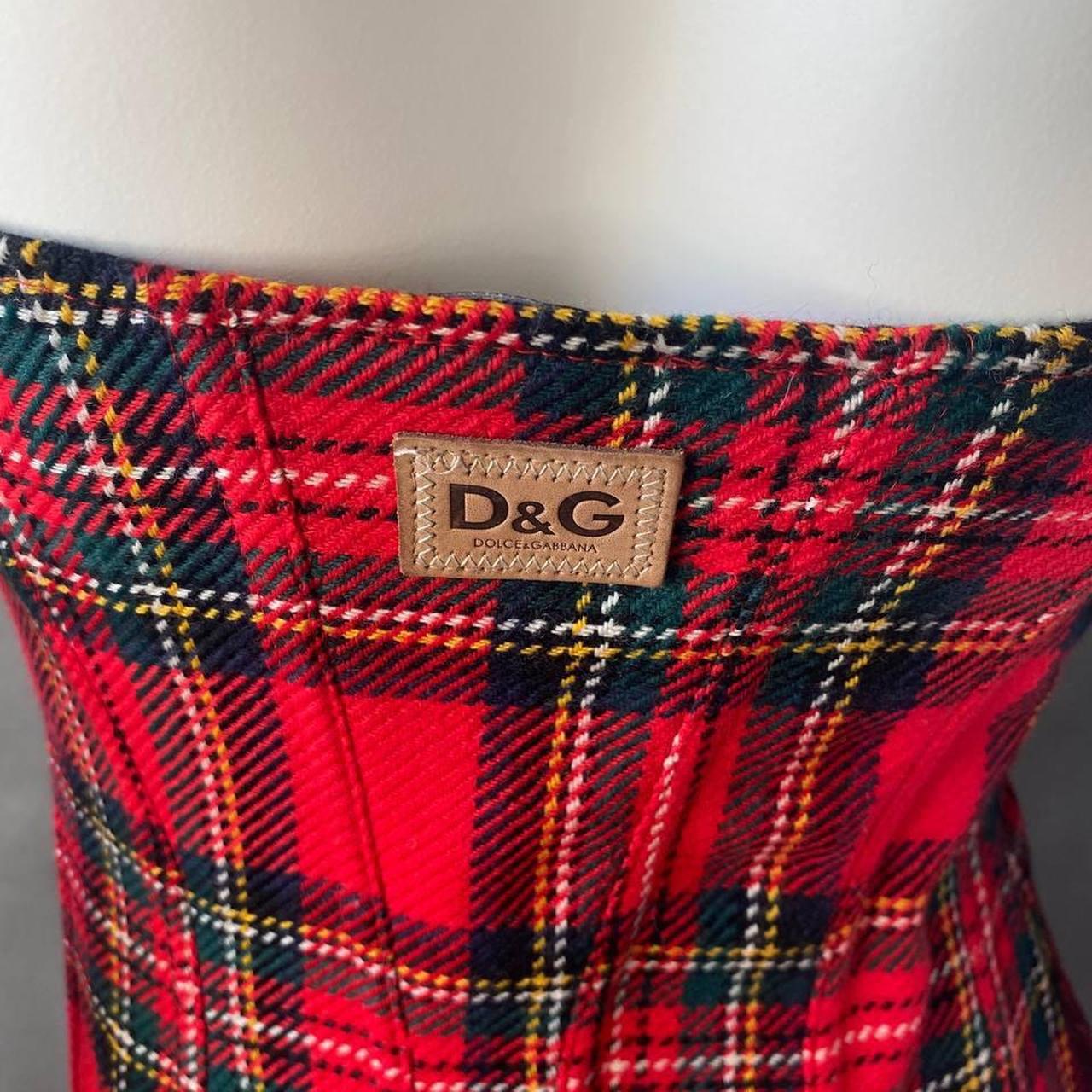 Dolce & Gabbana // D&G Red & Green Plaid Bustier – VSP Consignment